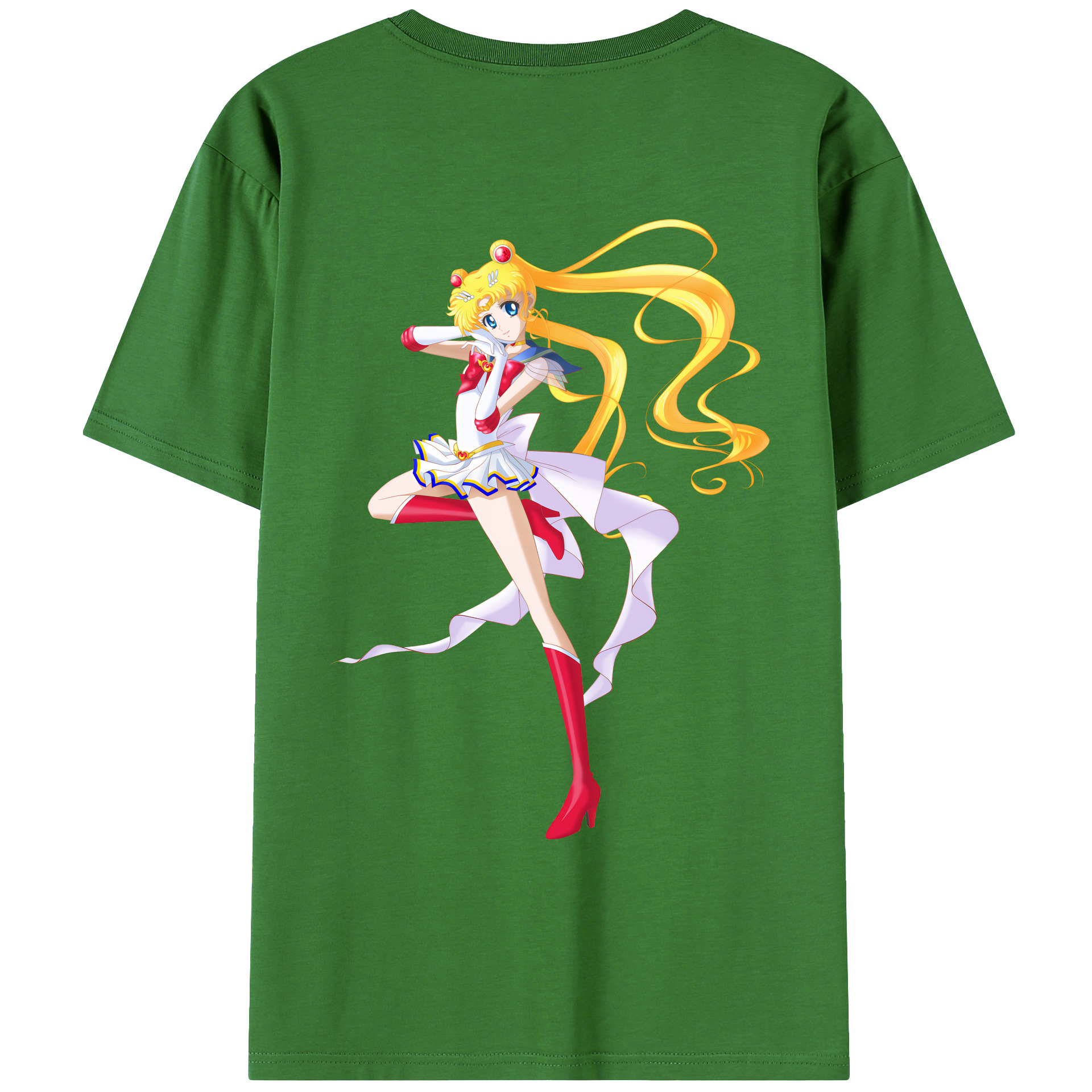 （画像用） 美少女戦士セーラームーン 月野 うさぎ つきの うさぎ Sailor Moon Tsukino Usagi レディース半袖Tシャツ(バックプリント)
